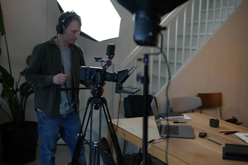 Studio-opstelling met softbox