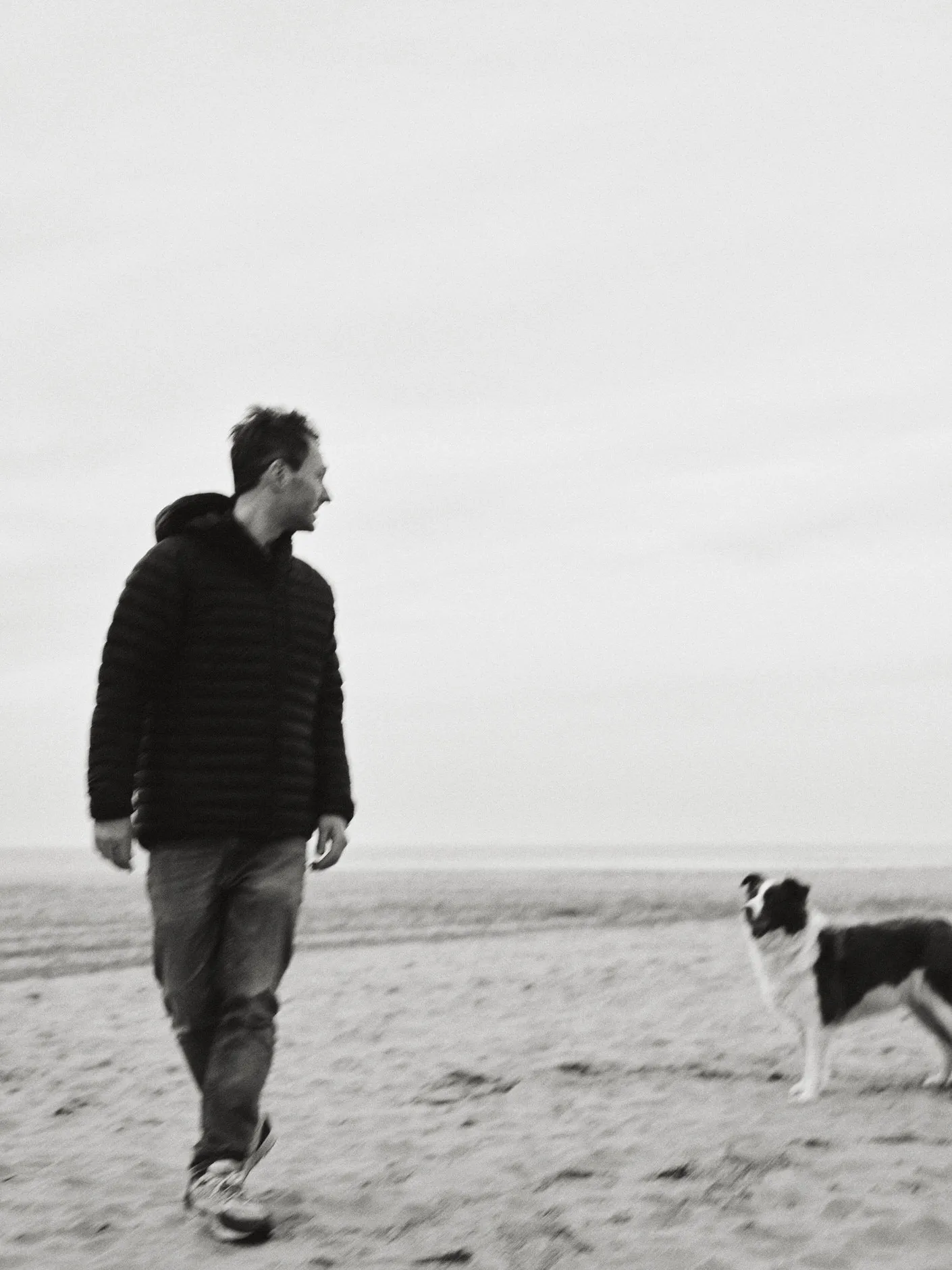 Sebastiaan on the beach at Scheveningen