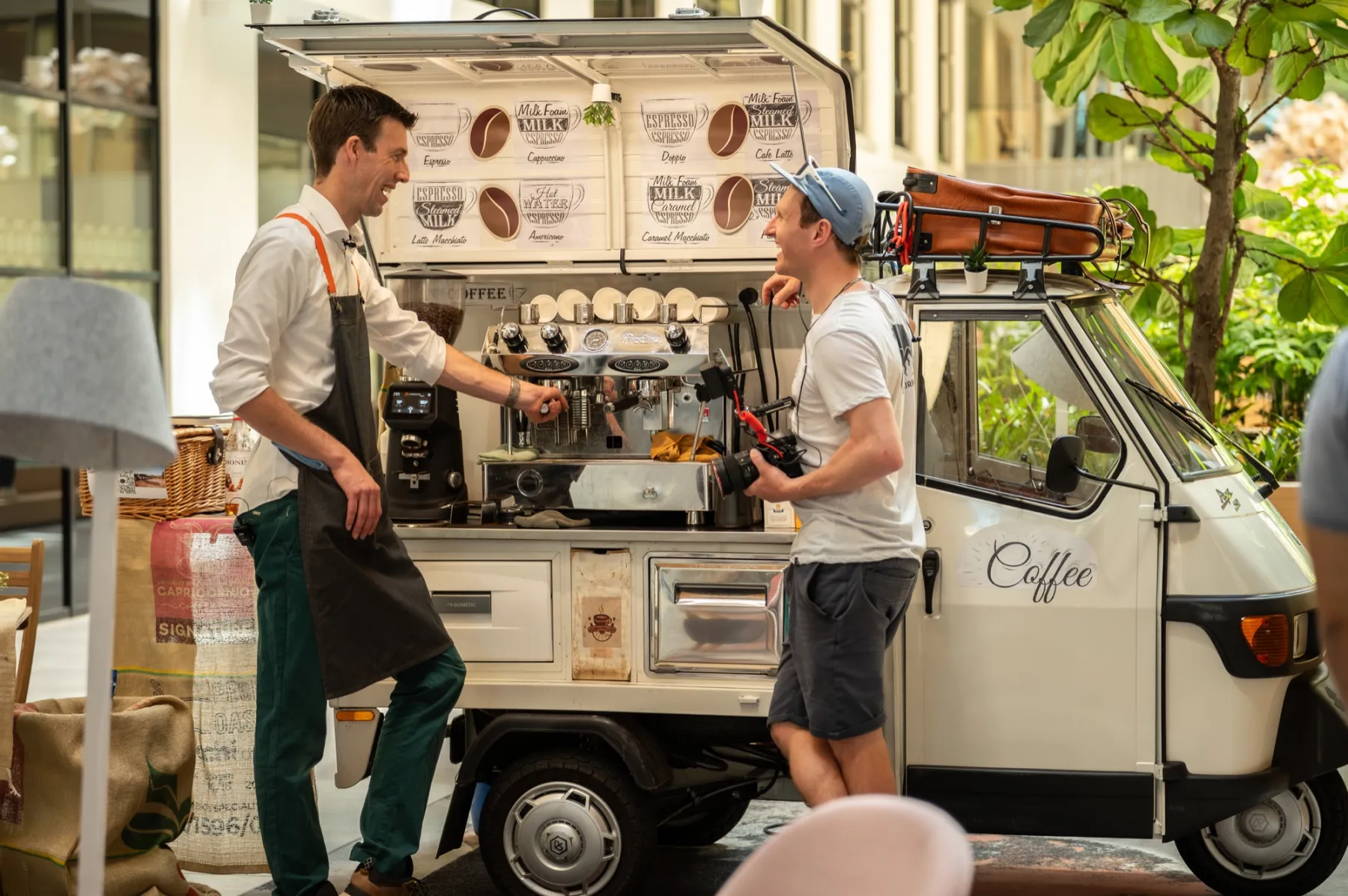 Coffee on Wheels: atrium event