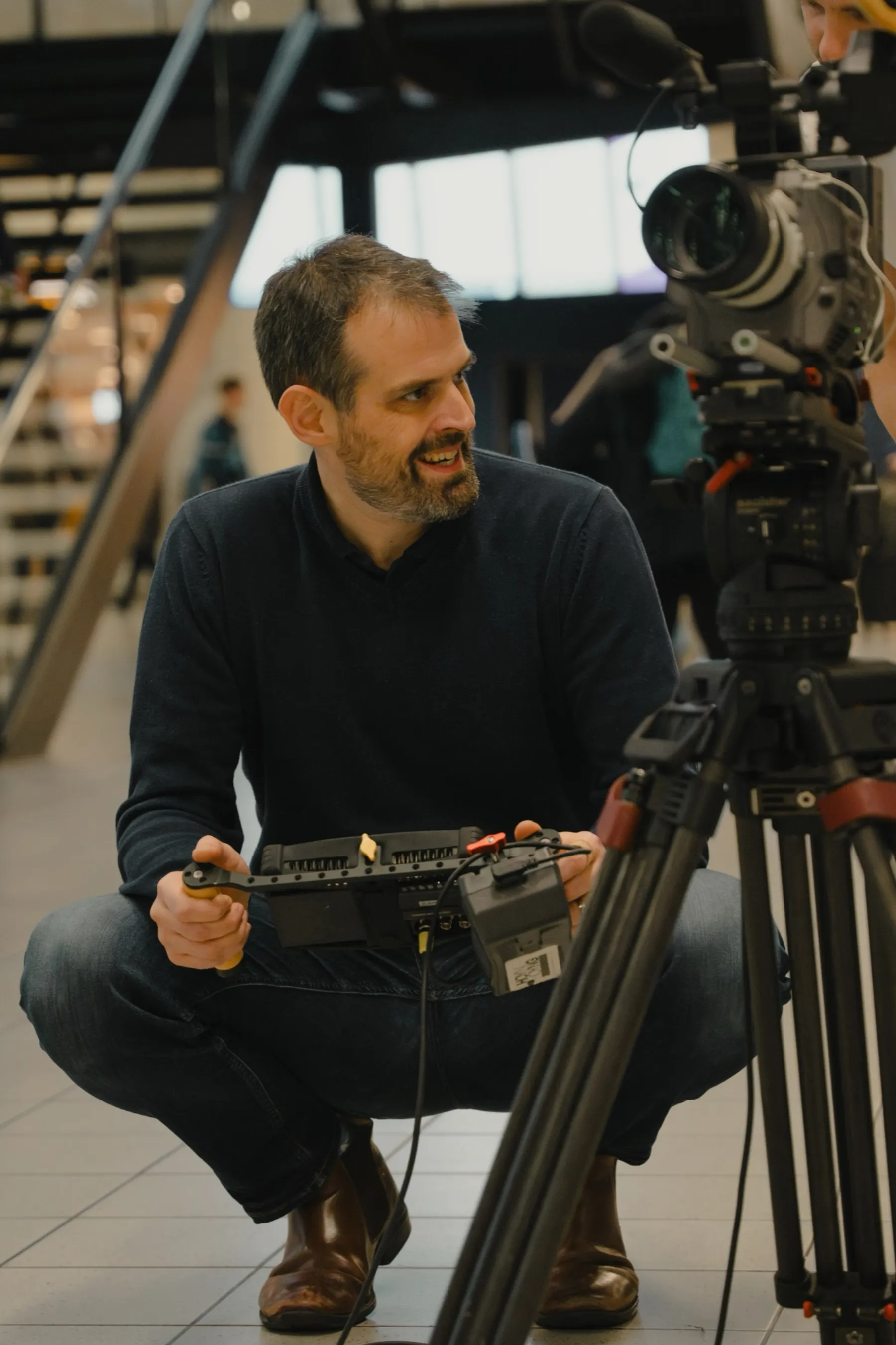 KONE Schiphol shoot: detail shot crew