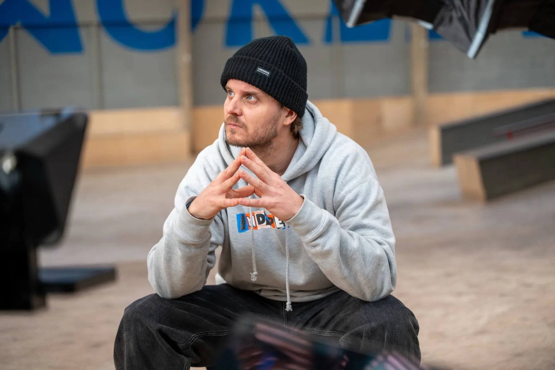 Interview portret tijdens opname